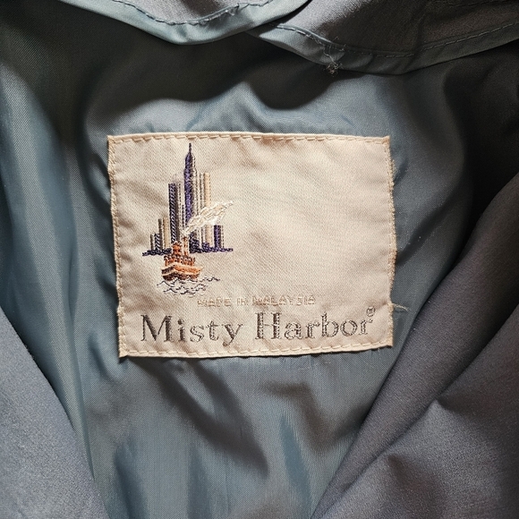 Misty Harbor vintage button-down light-weight short trench coat Size 10 - Picture 6 of 8
